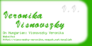 veronika visnovszky business card